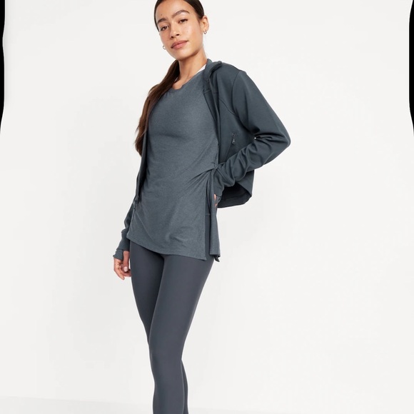 NWT OLD NAVY CloudMotion Side-Tie Tunic COLOR Dusk Navy SIZE LARGE - Picture 4 of 9